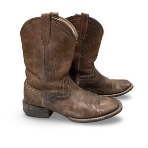 Arias Sport Wide Square Toe Cowboy Boot